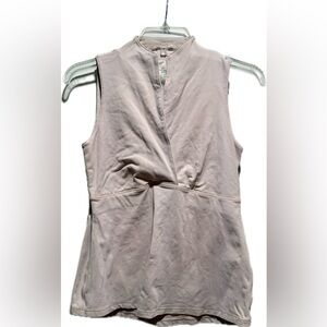 Lululemon stand collar luon ballet pink empire bra tank 12